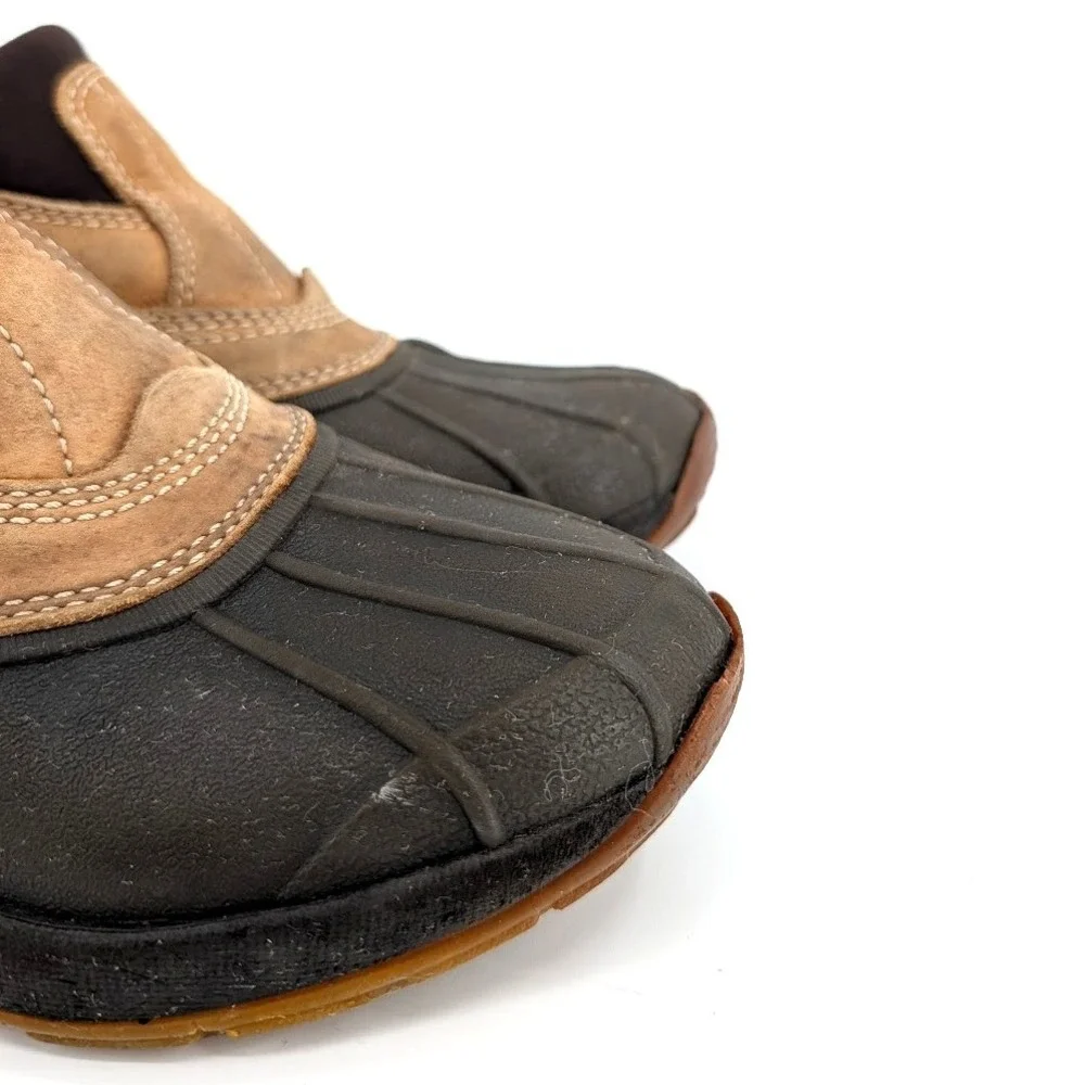 LL Bean Storm Chaser Slip On Duck Boots Brown‎ Black Suede Kid's Size 5